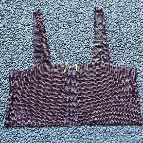 Women Sexy Sparkly Crystal Rhinestone Crop Top - Picture 6 of 7